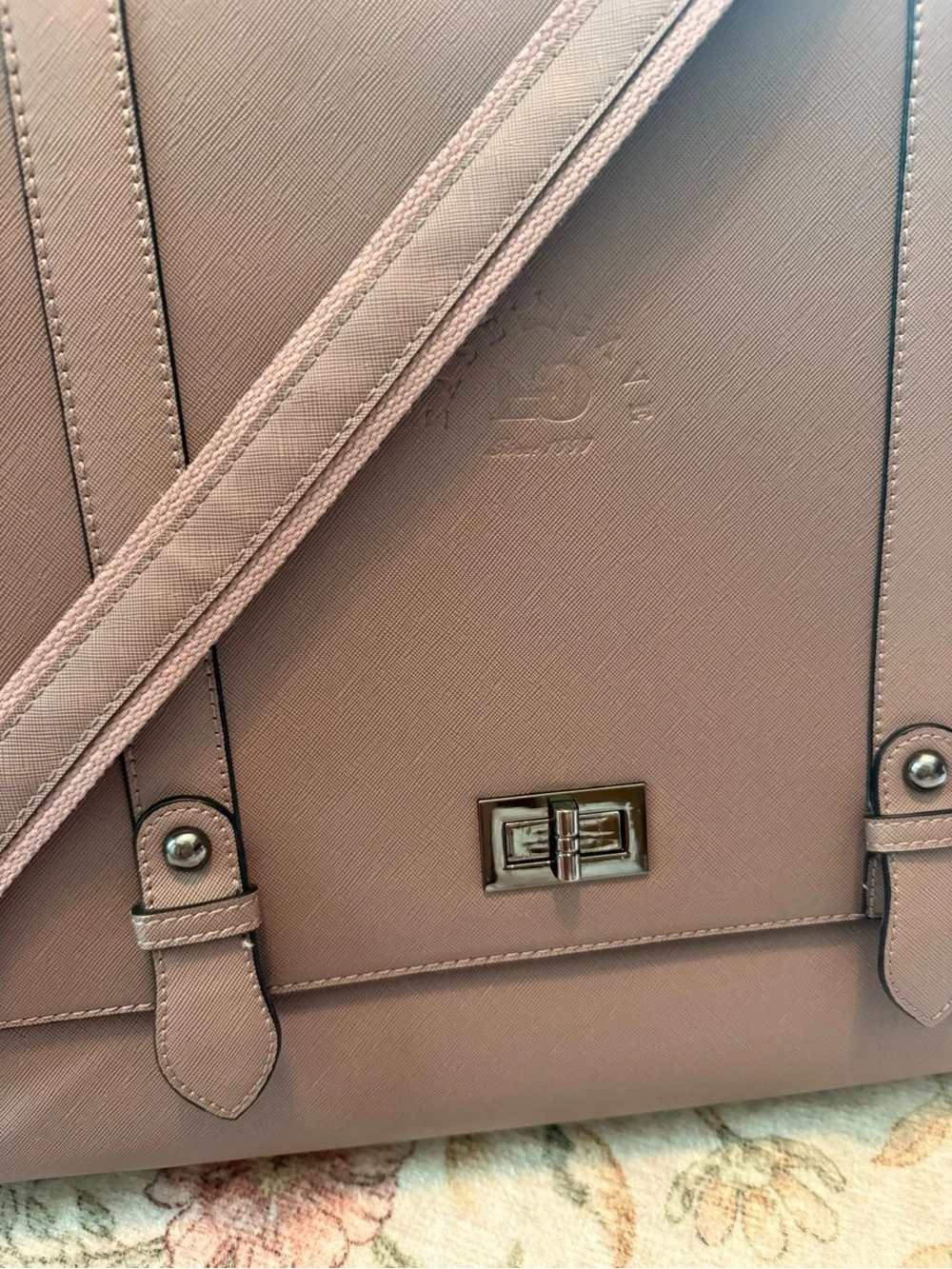 EaseGave Laptop Tote Briefcase Work Bag Blush Pink Excellent Condition